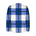 thumbnail image 4 of Ashirexll Womens Long Sleeve Shirts Casual Winter Tops Plaid Button Down V-Neck Pullover Blouse Loose, 4 of 7