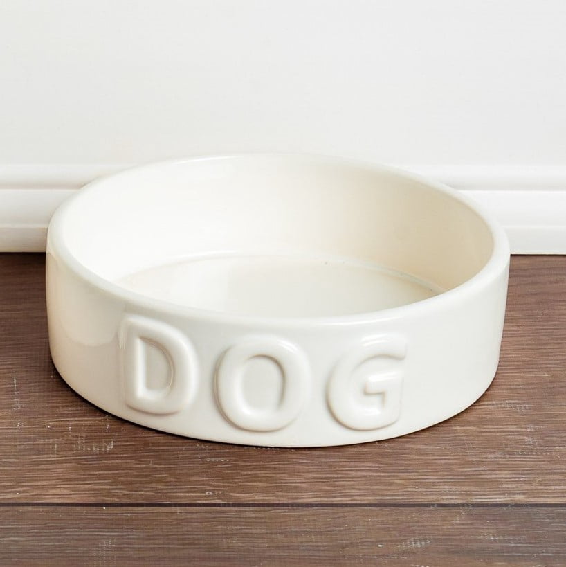 Park Life Designs 8.5" Large Pet Bowl | Classic Dog (White)