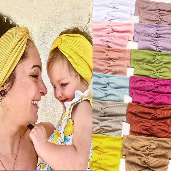 Yoyauz 2PCS Elastic Cloth Headband Bow Headband