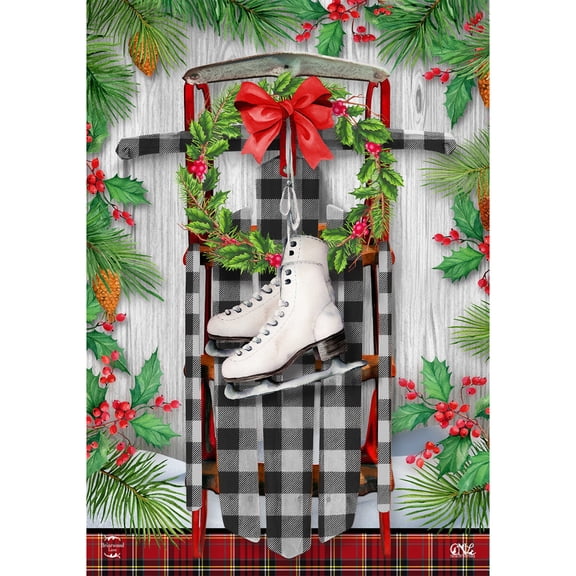 Briarwood Lane Winter House Flag 40x28 For Outdoor Winter Sled For Winter House Flag