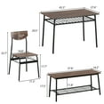 Ktaxon 6Piece Dining Room Set Modern Kitchen Table Set with 4 Chairs