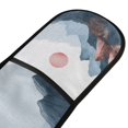 thumbnail image 4 of Yayeee Double Oven Mitt Kitchen Heat Resistant Baking 35" x7" Quilted Glove, Art Mountain and Sun Pattern, 4 of 6