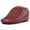 Burgundy, variant on Men Flat Cap Sheepskin Real Leather Gatsby Cap Male Royal Blue Autumn Winer Earflaps Men's Duckbill Ivy Cap ,Durable Quality