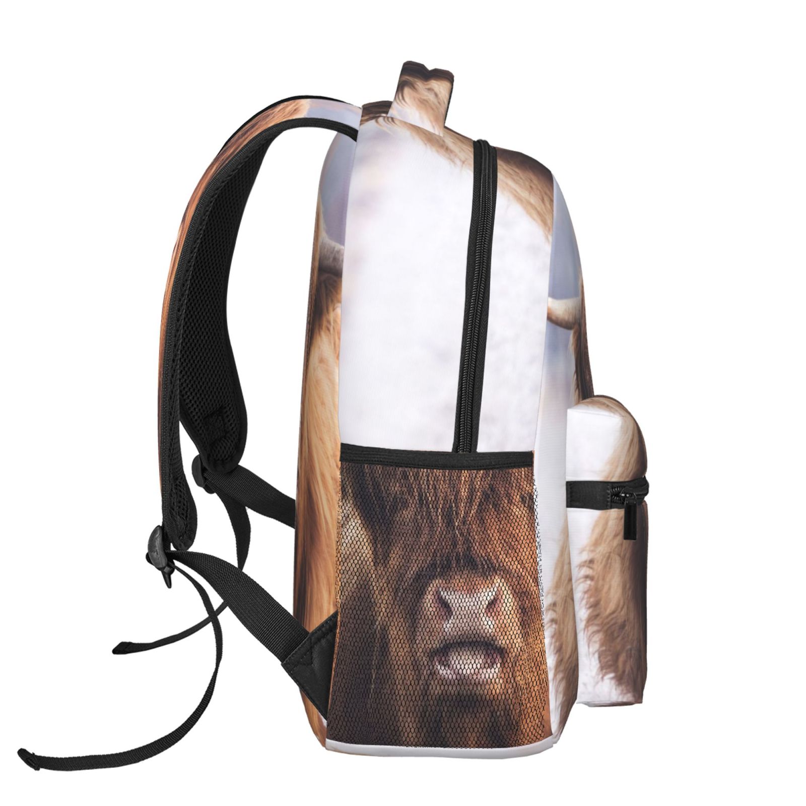Horeoi Cow Print Eco-Friendly Lightweight Student Backpack for School Travel - Ergonomic Padded Laptop Compartment & Multi-Pocket Design