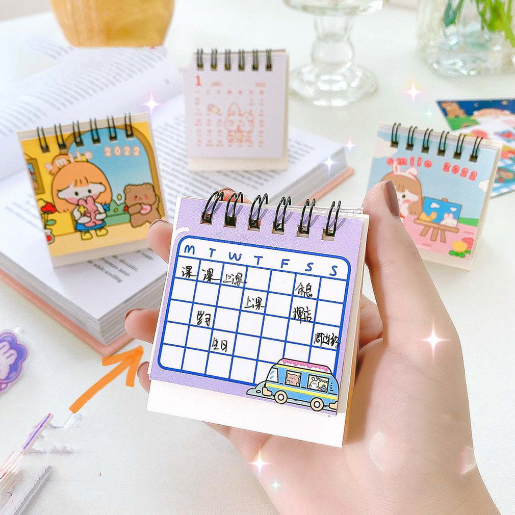 Daily Scheduler Table Planner Desktop Ornaments Mini 2022 Desk Calendar