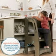 thumbnail image 5 of ECR4Kids Chef's Helper Kitchen Step Stool Tower with Handles, Childrens Furniture, Grey Wash, 5 of 9
