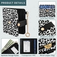 thumbnail image 5 of Small Wallet For Women Bifold Leather Pocket Coin Credit Card Holder With RFID Blocking Pure White Dark Black Pattern, 5 of 6