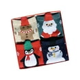thumbnail image 2 of 4 pares de calcetines navideños de dibujos animados de invierno encantadores calcetines navideños transpirables novedosos para Estilo C, 2 of 9