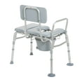 Drive Medical Padded Seat Transfer Bench with Commode Opening
