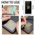 thumbnail image 3 of 9 pegatinas de metal doradas de 1,6 x 1,6 pulgadas, autoadhesivas, con texto "Feliz invierno", para álbumes de recortes, con borde de metal, calcomanía dorada "Feliz Navidad"., 3 of 9