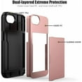 thumbnail image 3 of REQO for iPhone 16e Case with Card Holder Dual Layer Heavy Duty Protective Hidden Card Slot Slim Wallet Cover for iPhone 16e 6.1'', 3 of 7