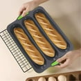 thumbnail image 5 of French Silicone Bread Mold 3-D, Silicone Non Stick French Bread Mould 3 Tray Loaf Pan Bake Non Stick Baking Oven Toaster Pan Silicone Sandwich French Baking Tray Silicone Pans for Baking Sheet Pans, 5 of 8