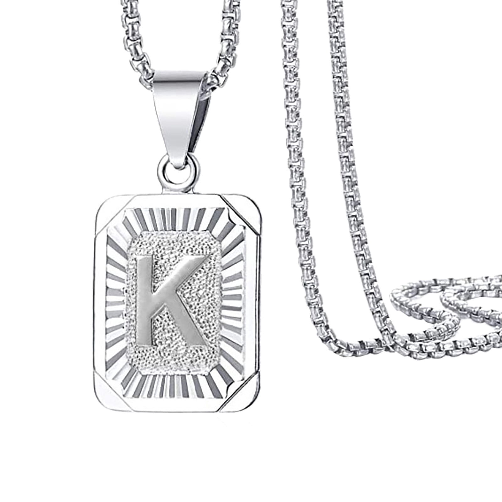 Mens Initial Necklace - Jewelry