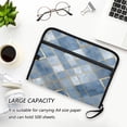 thumbnail image 6 of Accordion File Organizer with Zip Closure 13 Pockets Expanding File Folder Letter A4 Paper Document Organizer for Home Office Blue Plaid Pattern, 6 of 7