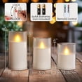 thumbnail image 3 of Homemory Flameless Pillar Candles Realistic Flickering Flame Outdoor Waterproof LED Battery Operated Remote Timer 3-Count, 3 of 9