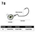 thumbnail image 3 of Ganchos manivela púas Cabezales plantilla Swimbait 10pcs 3.5G-10G Ojo pescado Acero carbono para la plataforma Texas Ned, 3 of 9