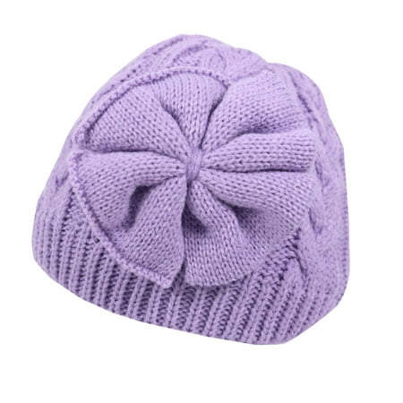 

Fsqjgq Toddler Hats Stocking Cap for Kids Warm Baby Cotton Knitted Girls Winter Woolen Hat Cute Baby Hat Bow Kids Hat Tall Hat Kids Toddler Hats Polyester Purple