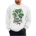thumbnail image 2 of QUNYINEY White Men Sweatshirts Long Sleeve St Patricks Day Casual Crew Neck Tops Drop Shoulder Loose Pullover Sweatshirts, 2 of 8