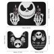 thumbnail image 3 of Juego de 4 cortinas de ducha de Jack Skellington con alfombrillas antideslizantes, tapa de inodoro y alfombrilla de baño, cortina de ducha impermeable con decoración de dibujos animados para baño con, 3 of 8