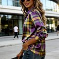thumbnail image 5 of Asxite Womens Summer Tops Casual Fashion Print Lapel Collar Button Down Breathable Long Sleeve Shirts, 5 of 7