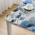 thumbnail image 4 of nygtbtfer Fitted Tablecloth Elastic Edged Table Cover,Watercolor Spring Flower Leaves Wipeable Table Cloths for Kitchen Dining Party Fit up  Tables,Floral on Retro Postcard, 4 of 7
