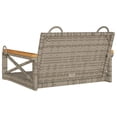thumbnail image 6 of vidaXL Swing Bench Gray 24.8"x24.4"x15.7" Poly Rattan, 6 of 8