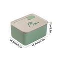 thumbnail image 3 of Matoen 304 Stainless Steel Lunch Box - Microwave Safe, Leak Proof Food Storage Container for Bento, Meal Prep & Travel (18oz, Green), 3 of 9