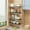 Black, variant on Tomnk Bathroom Floating Shelves, 4 Tiers 15.8in Light Wood Wall Shelves with Metal Basket for Bathroom, Kitchen, Living Room, Natural Finish