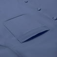 thumbnail image 4 of LONSSA Men's Long Sleeve Banded Collar Dress Shirts Stretch Button Down Shirts with Pocket, 4 of 7