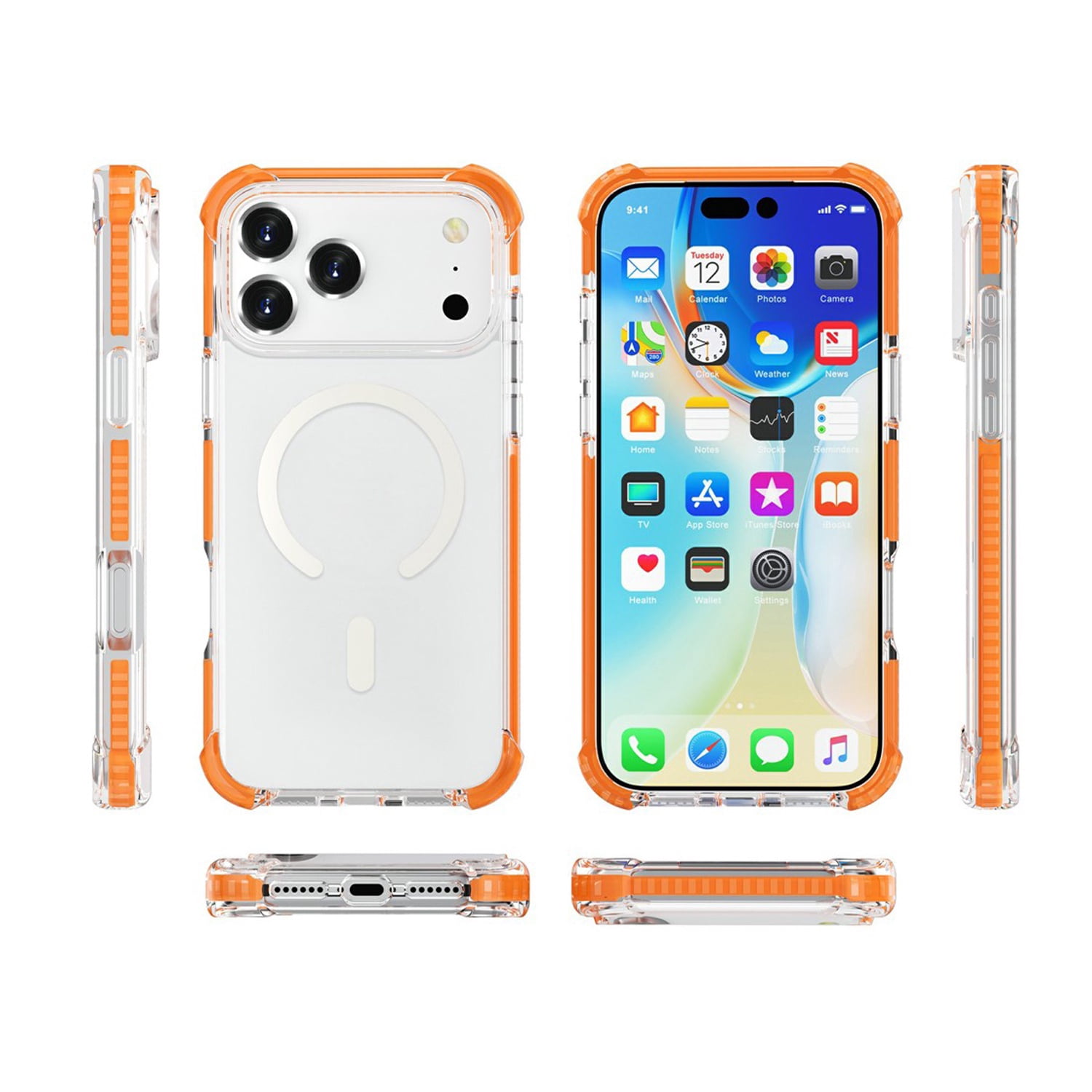 TPU Mesh Sport Case with Wireless Charging for iPhone 17 Pro Max