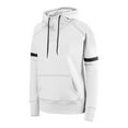 thumbnail image 2 of Augusta XL Ladies Spry Hoodie White/Black/Graphite 5440, 2 of 3