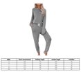 thumbnail image 4 of Jumpingount Pijama largo para mujer, ropa de dormir, traje de ocio, , lavable, para mujer, superficie lisa, sin rebabas, ropa de descanso conjuntos de ropa, 4 of 6
