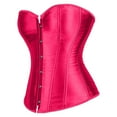 thumbnail image 4 of SNOWSONG Women's Bustier Corset Top Plus Size Satin Waist Cincher Overbust Bustiers 1PC Top Red XS, 4 of 9