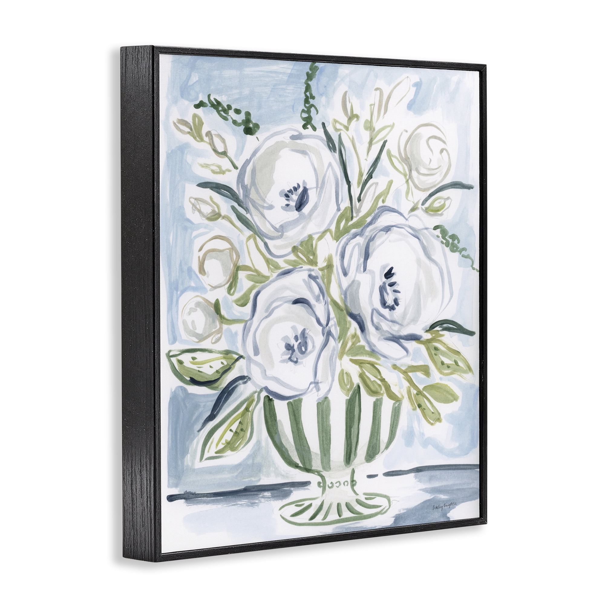Stupell Industries Fiona Pastel Floral Bouquet Black Framed Giclee Art, design by Haley Knighten