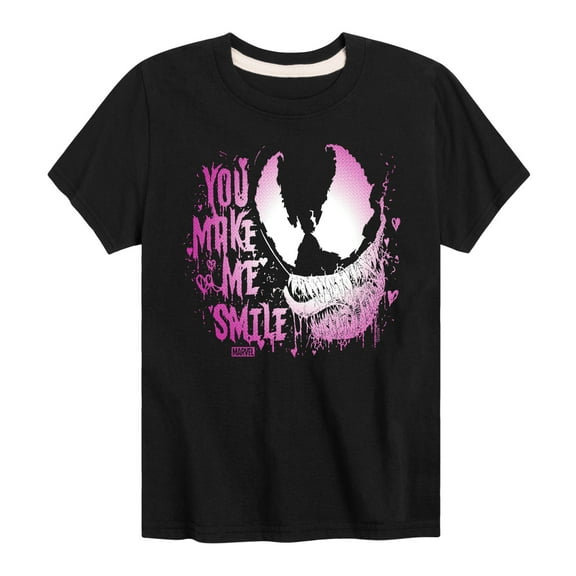 Marvel Venom - Valentine You Make Me Smile - Toddler And Youth Short Sleeve Graphic T-Shirt