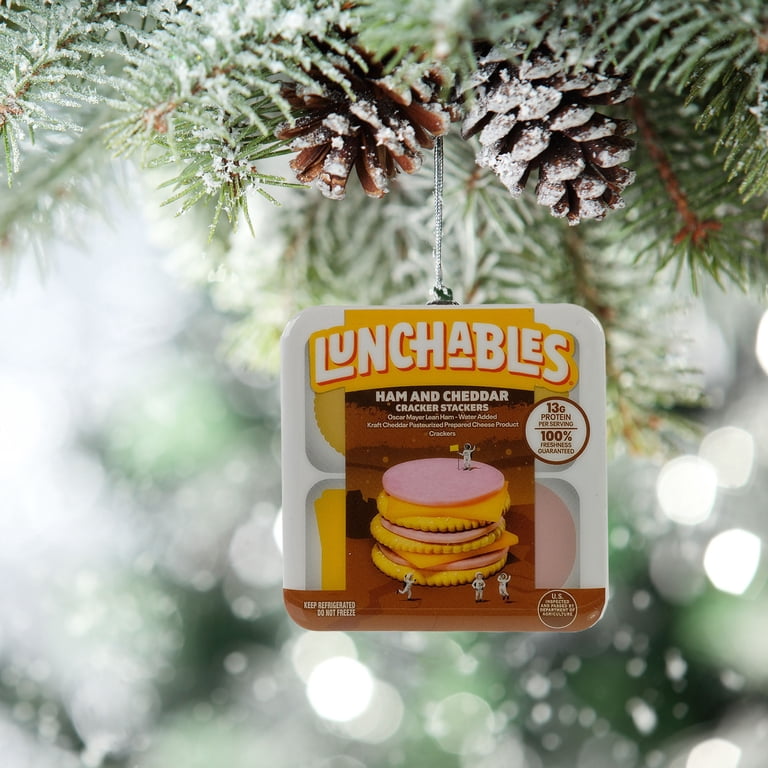 Lunchables Hanging Christmas Ornament, 4 inches Wide, Multi-Color