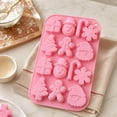 thumbnail image 3 of QISIWOLE 14-Cavity Christmas Silicone Molds for Baking, Santa Christmas Tree Snowman Gingerbread Man Candy Cane Gift Mold, For Jellies Candies Ice Cubes Wax Melts Soaps-Pink, 3 of 6