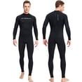 thumbnail image 3 of Traje de baño Traje de neopreno para hombre de buceo de una pieza con cremallera trasera Traje de surf de manga larga de secado rápido para deportes acuáticos, 3 of 7