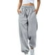 thumbnail image 2 of Pantalones de estar por casa de cintura alta para mujer: tejido térmico, bolsillos, poliéster, yoga/invierno, tallas S-XXL, color liso, 2 of 8