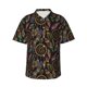 thumbnail image 1 of Fotbe Decorative Feathers Camisa Hawaiana para Hombre Unisex – Camisa Casual de Verano con Botones de Manga Corta de Algodón y Lino,Medium, 1 of 7