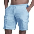 thumbnail image 1 of Solid Color Cargo Pants for Men‘s Summer Style  Slim Fit Casual Shorts, 1 of 6