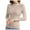 Khaki, variant on Women's Thermal Underwear Top German Warm Half High Collar Casual Base Layer Shirt for Winter Comfort