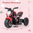 thumbnail image 3 of Gymax Moto Électrique 2-en-1 pour Enfants avec Roues Stabilisatrices Amovibles, Phare et Klaxon, Rouge, 3 of 10