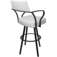 thumbnail image 5 of Carolina Swivel Bar Height 30" Metal WB Stool - White Vinyl - Gray, 5 of 6