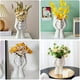 thumbnail image 5 of Florero de cerámica blanco, florero decorativo pequeño creativo moderno, estatua de cara, florero de cerámica para sala de estar, dormitorio, mesa, decoración de boda ER, 5 of 5