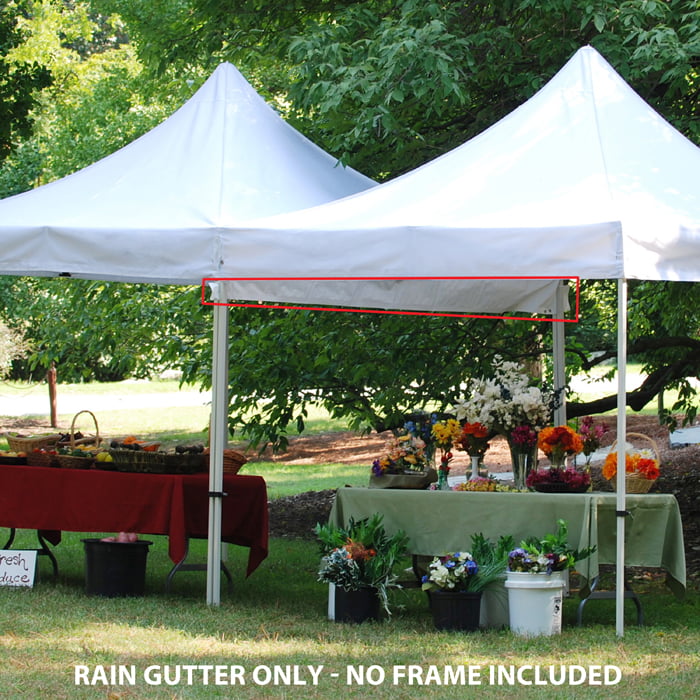 White Eurmax 10 Ft Rain Gutter For 10x10 Instant Canopy Pop Up Tent 