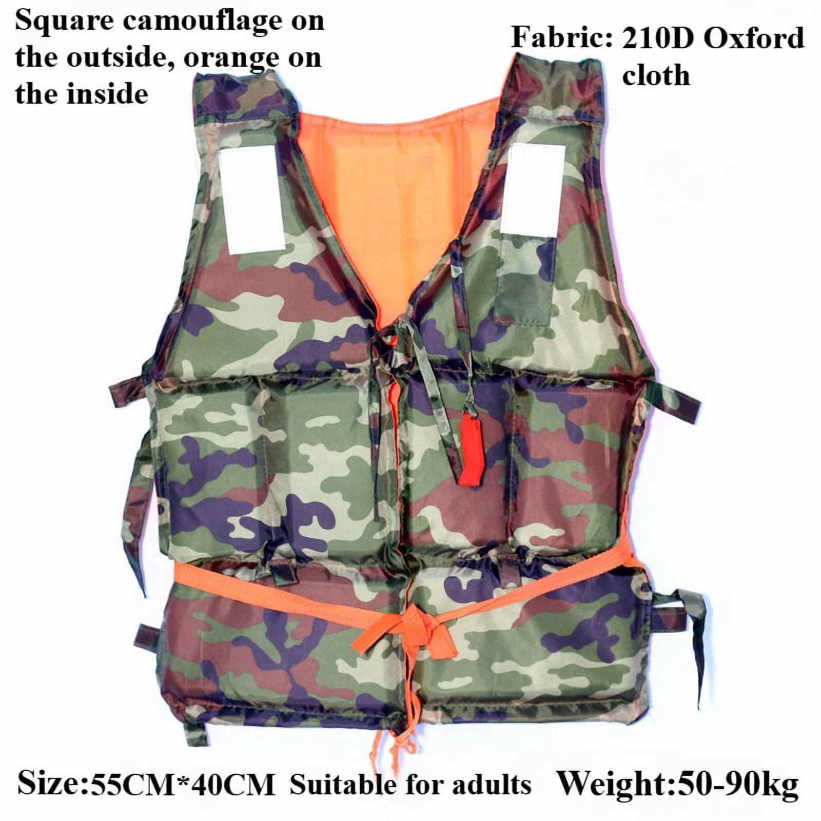 Camouflage one-size adult life jacket buoyancy vest disaster rescue work life jacket jungle protection swimming