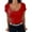 Red, variant on Womens Summer Tops Women's Casual Solid Color Short-Sleeved U-Neck Top