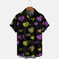 thumbnail image 1 of EGNMCR Chemise de Mode pour Hommes Saint-Valentin Imprimée Poche Unique Chemise Décontractée Ample Imprimée Poche, 1 of 4