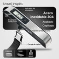 thumbnail image 3 of Travel Inspira Digital Luggage Scales with Overweight Alert LCD Display 110LB / 50KG (Stainless Steel, Black), 3 of 9